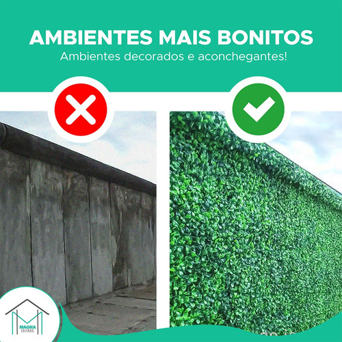 Kit 15 Placas Jardim Vertical Artificial Eucalipto 60x40cm