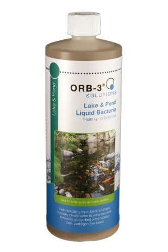 Orb-3 Lake And Pond Liquid Bacteria Bottle, 1-quart