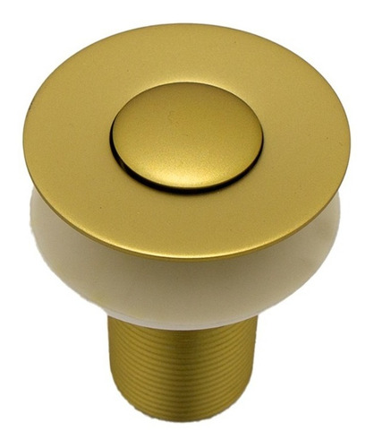 Kit Válvula Lavatório Click + Acabamento De Registro Dourada Acabamento Fosco Cor Dourado