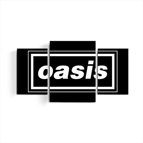 Cuadros Tripticos Decorativos Oasis Logo Musica Gallagher