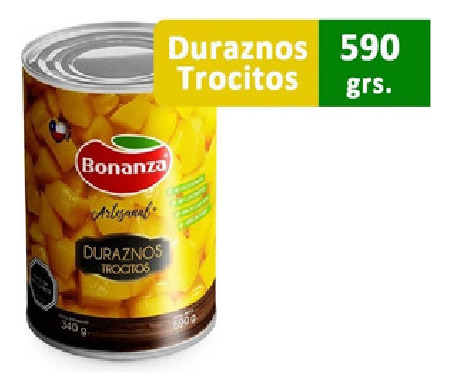 Duraznos En Mitades  Bonanza 590 Gr(6 Unidad)super