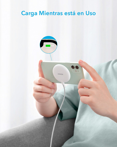 Imagen 5 de 7 de Cargador Inalambrico Magnetico iPhone 12 Anker Magsafe Apple