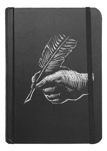 Libreta Pasta Dura Escritor Negra Estilo Moleskine 10x14 Cm