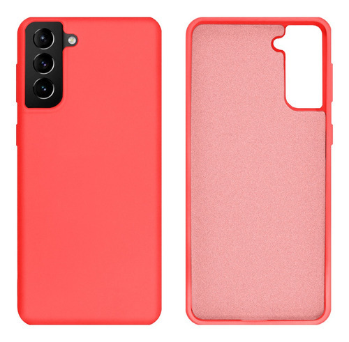 Capa Capinha Silicone Compatível Com Samsung S21 Plus Cor Rosa Neon