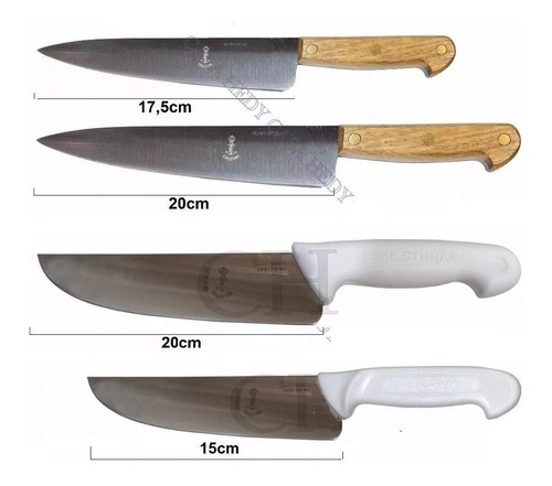 Kit Eskilstuna Cuchillo Inoxidable Chef Carnicero X4 Piezas