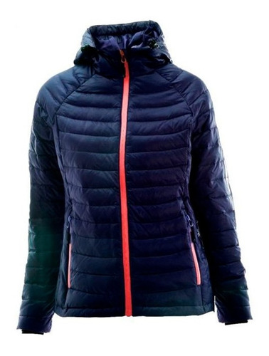 Campera Mujer Nexxt Sapphire Capucha Pluma Liviana Invierno