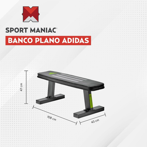 Imagen 3 de 4 de Banco Plano Pecho Entrenamiento adidas Fitness Sport Maniac