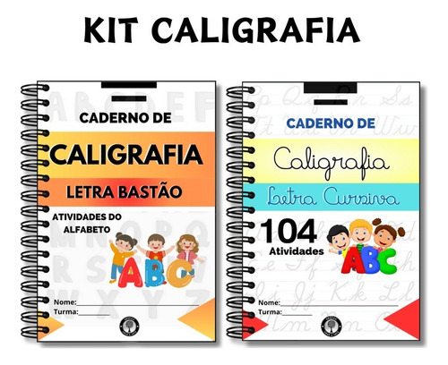 Kit Caderno De Caligrafia Infantil