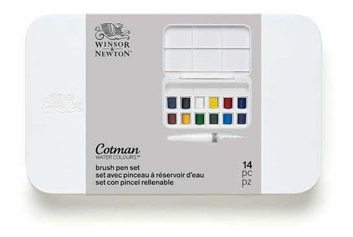 Imagen 3 de 6 de Set Cotman 12 Acuarelas Y Pincel Con Depósito De Agua