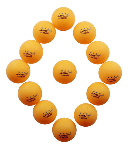 Mapol 50- Pack Naranja De 3 Estrellas Ping Pong Balls Table