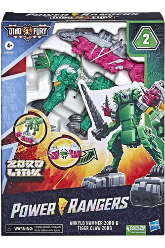 Power Rangers Prg Dnf Pente Zords Rosa E Verde