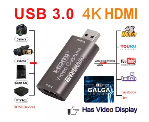 Capturadora Hdmi Full Hd 60hz Usb 3.0 Streaming Win-mac-andr