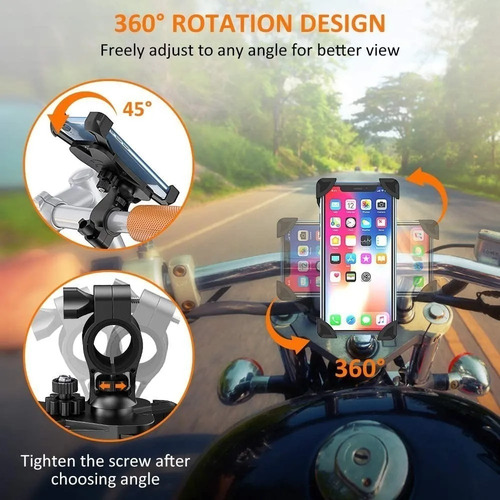 Imagen 2 de 7 de Soporte Teléfono Universal Bicicleta/moto 360° De Rotació