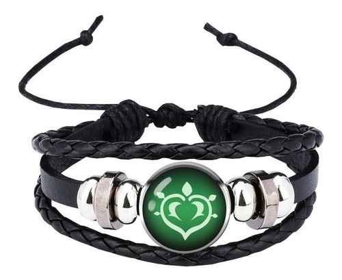 Pulsera Manilla Cuero Elements Genshin Impact Hombre Y Mujer