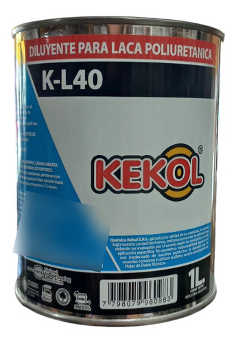 Kekol K-l40 Diluyente Para Laca Poliuretánica 4lts