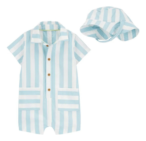 Romper Con Sombrero De Playa Bebé Conjunto Alberca - Carters