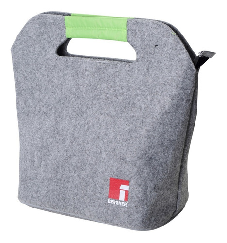 Bergner Lonchera Hermetica 2 Pisos C/cubiertos & Bolsa Bg Color Verde
