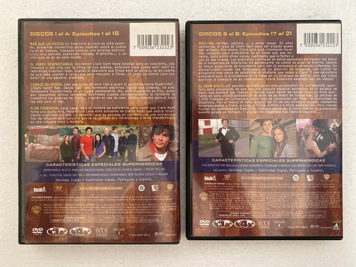 Dvd 6 Discos Smallville Temporada 1 Tom Welling 21 Episodios (Usado)
