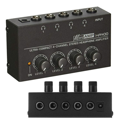 Imagen 1 de 10 de Amplificador Multiplicador Para 4 Auriculares Volumen
