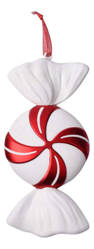 Decoración De Caramelo De Navidad, 32 Cm, Color Rojo Y