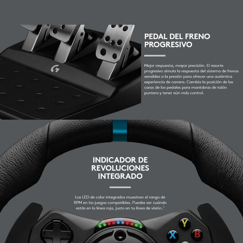 Imagen 4 de 9 de Timón Logitech G923 Para Pc / Ps5 | Ps4 + Palanca De Cambios