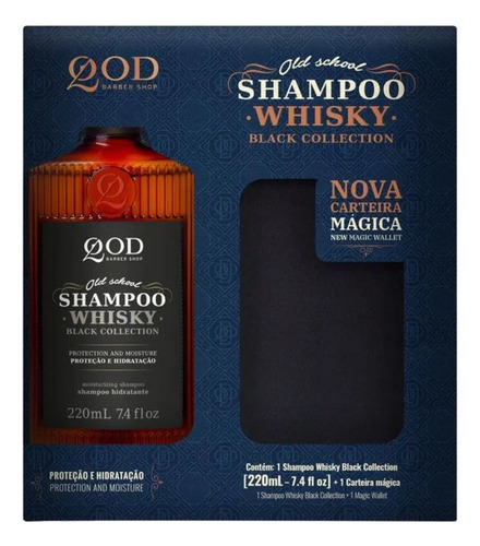 Kit Shampoo Whisky 220 Ml + Carteira - Qod Barber Shop