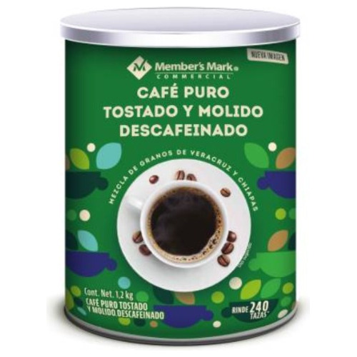 Cafe Puro Tostado Y Molido Descafeinado Mm 1.2kg