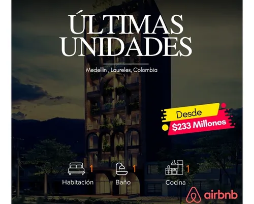 Venta Apartaestudio En Medellín Laureles - Airbnb Rentas Cortas