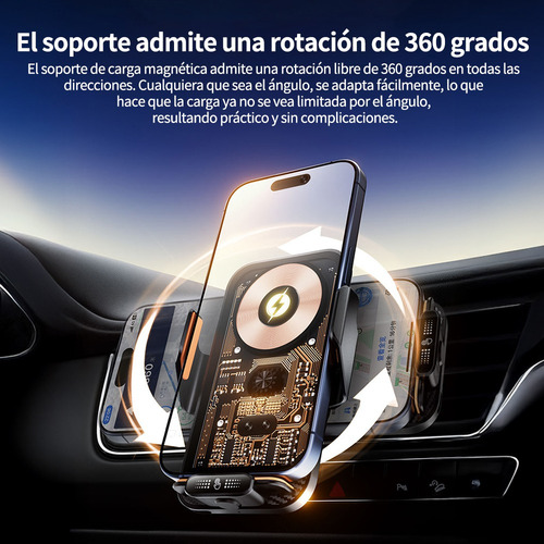 Suporte De Telefone Para Carro, Carregador Sem Fio,