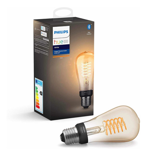 Imagen 2 de 9 de 2- Ampolletas Philips Hue Filamento Vintage Edison St64 Bt