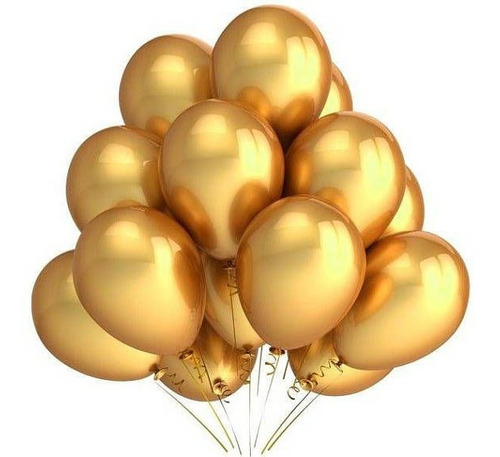 Imagen 7 de 10 de Globo De Latex Metalizados Satinados R5 12 Piezas Decoracion