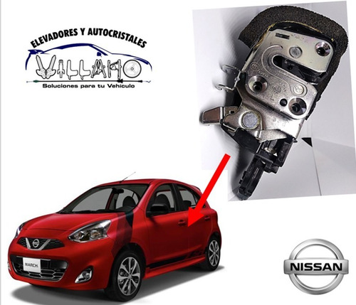 Chapa Cerradura Delantera Nissan March 2018 Conductor Electr