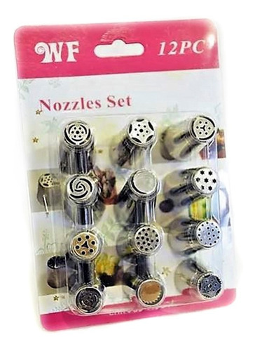 Set Boquillas Rusas Acero Inox 12 Pzs Cocina Repostería