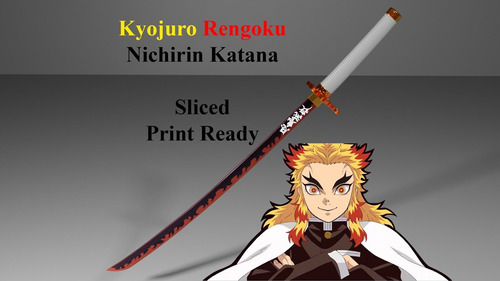 Katana Demoníaca De Rengoku -- Demon Slayer -- Forjada Al F