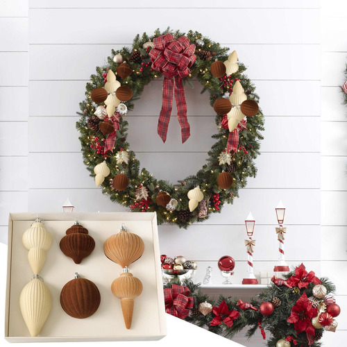 Adornos De Bolas De Terciopelo Para Árbol De Navidad Adornos