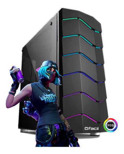 Imagem 2 de 4 de Pc Gamer Asus B450 Ryzen 5 5600g 16gb Ssd 240gb Vega7 - 500w