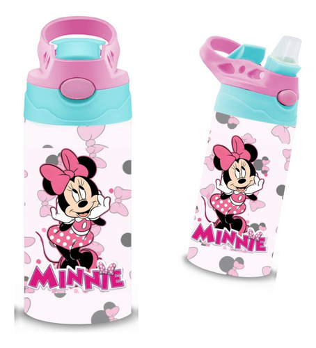 Termo Infantil Minnie Mouse Disney Acero Inoxidable 320 Ml Rosa Chicle