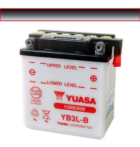 Bateria Para Motos Yuasa Yb3l-b 12v3ah Yamaha Con Liquido!