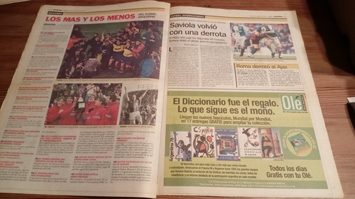 Suplemento Deportivo Clarín 13/8/01 Los + Los - F.argentino (Usado)