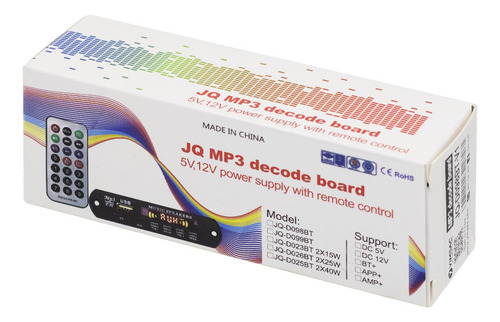 Modulo Decodificador Mp3 Usb + Bluetooth C/contro