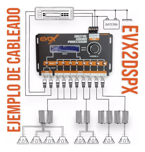 Procesador Digital Dsp De Sonido Evox Evx2dspx 8 Canales..