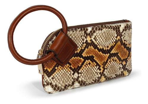 Imagen 2 de 5 de Cartera Clutch Dama Celular Piel Exótica Genuina De Pitón