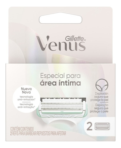 Repuestos De Afeitadora Gillette Venus Area Intima 2 Und