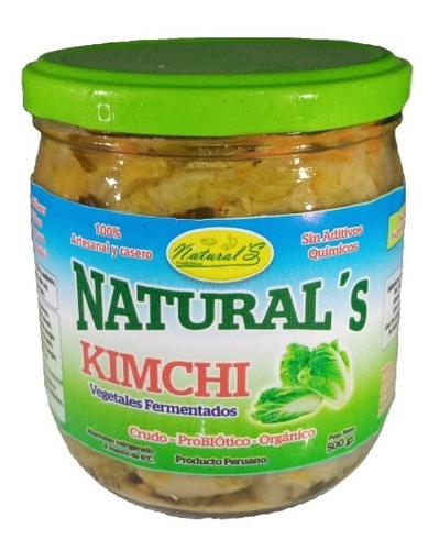 Probioticos  Kimchi Verduras Cruda  Vegano Sin Gluten 