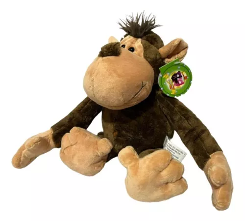 Macaco de Pelúcia Safari 30cm Decoração Anti-alérgico