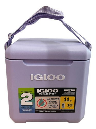 Hielera Igloo Ta Too Cooler 11 Qt 14 Lata Correa Lila Lila