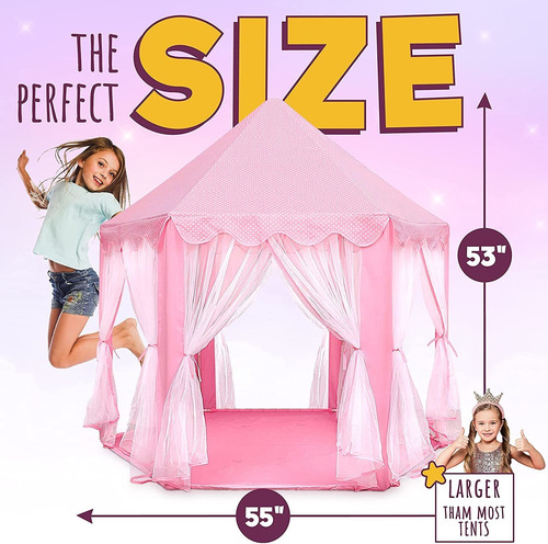 Carpa De Juegos Orian, Para Niñas, Con Luces Led De Estre...