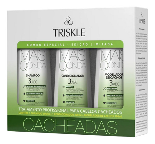 Kit Triskle Mais Q Onda Cachead Shampoo+cond+model De Cachos