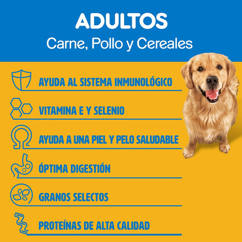 Imagen 3 de 8 de Pedigree Alimento Seco Perro Adulto Carne Pollo Cereal 3kg