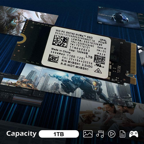 Wd Sn740 1tb M.2 Nvme Pcie Gen4 X4 Ssd Para Thinkpad Prob...